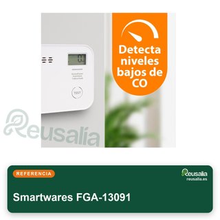 Smartwares FGA-13091 detector CO con batería 10
