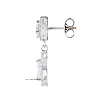 pendientes oro 18k con piedra con circonita