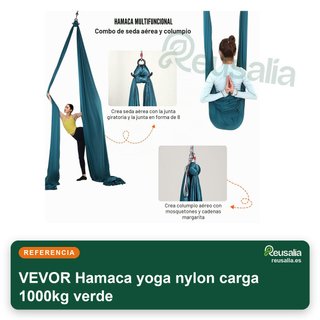 VEVOR Hamaca yoga nylon carga 1000kg verde