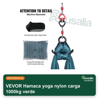 VEVOR Hamaca yoga nylon carga 1000kg verde