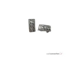 pendientes plata 925mm con piedra con circonita