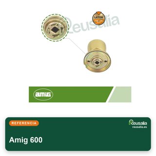 Pomo Amig puerta madera latón Mod. 600