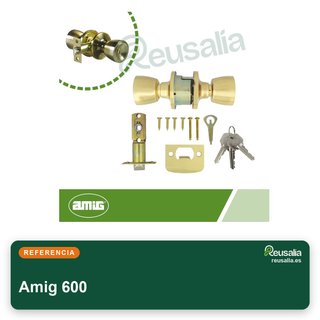 Pomo Amig puerta madera latón Mod. 600