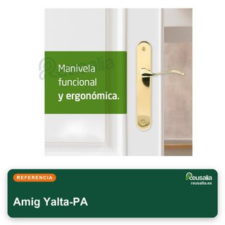 Manillas Amig puertas interior latonado Yalta-PA