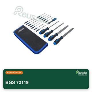 BGS 72119 juego limas taller aguja 17 piezas