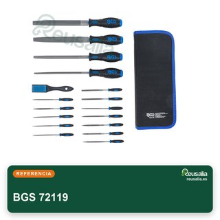 BGS 72119 juego limas taller aguja 17 piezas