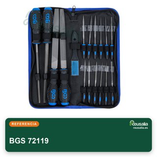 BGS 72119 juego limas taller aguja 17 piezas