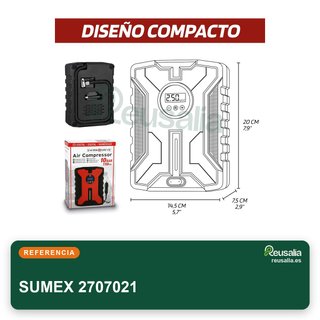 Compresor SUMEX Aire Portátil Digital 12V 10 Bar
