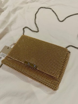 Bolso de fiesta dorado Coast con cadena