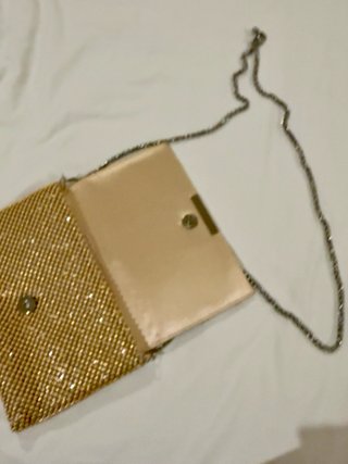 Bolso de fiesta dorado Coast con cadena