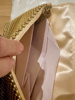 Bolso de fiesta dorado Coast con cadena