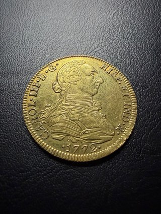 Moneda de Oro 8 Escudos ceca México