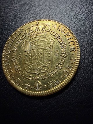 Moneda de Oro 8 Escudos ceca México