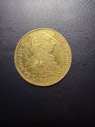 Moneda de Oro 8 Escudos Ceca Santiago