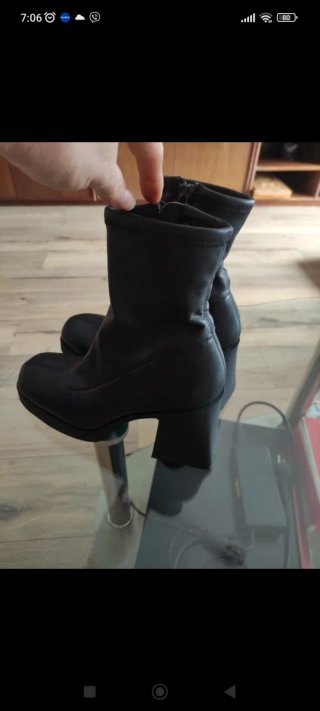Botines tacón ancho Stradivarius talla 35