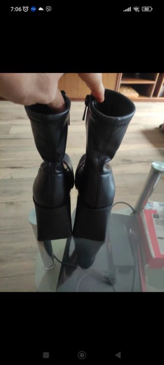 Botines tacón ancho Stradivarius talla 35