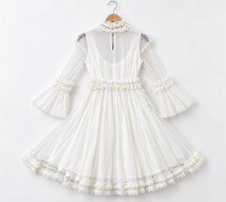 Vestido de fiesta blanco T. XS con etiqueta
