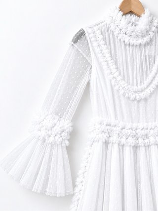 Vestido de fiesta blanco T. XS con etiqueta