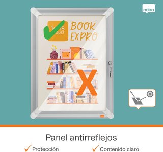 NOBO Premium Plus Expositor A3 Pared Cerradura