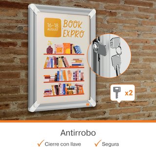 NOBO Premium Plus Expositor A3 Pared Cerradura