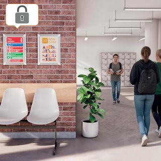 NOBO Premium Plus Expositor A3 Pared Cerradura
