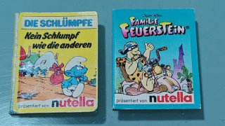 2 Mini Libri Nutella: Puffi e Flintstones
