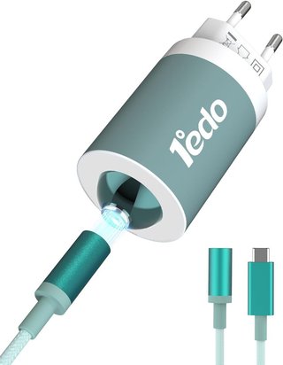 1°EDO Cargador 65W Magnético Rotativo Azul