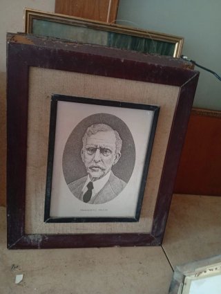 Cuadro al óleo con marco de madera