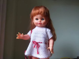 Muñeca antigua pelirroja