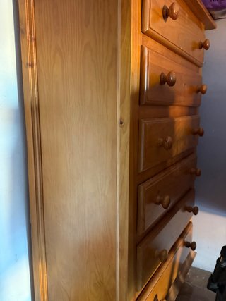 Cómoda de madera con 6 cajones