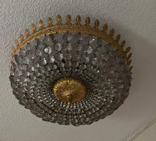 Plafón antiguo cristal de roca estilo Imperio