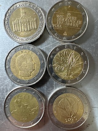Lote de 6 monedas de 2€ conmemorativas