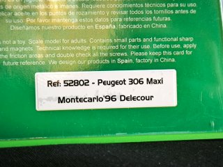 PEUGEOT 306 MONTECARLO DELECOUR SIN ABRIR!!!