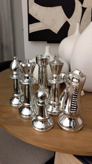 Set di 6 pezzi di scacchi decorativi