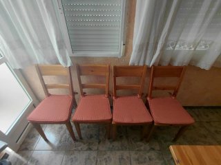 Mesa de comedor extensible de madera
