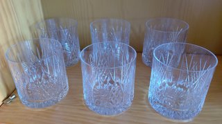 Set de 6 Vasos de Cristal Tallado