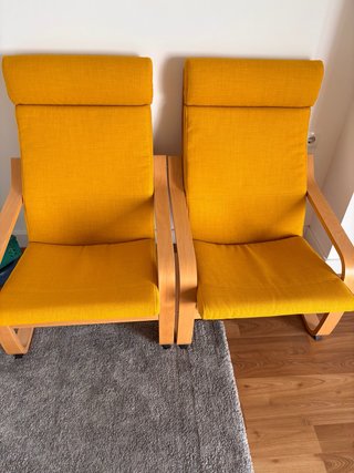 2 Sillones IKEA Amarillos 50e uno y 90e los dos.