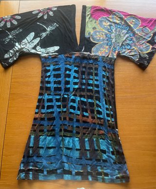 Vestido corto o camiseta larga estampado