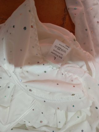 Body Blanco con Brillantes Talla L.