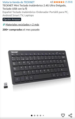 Teclado Inalámbrico TECKNET
