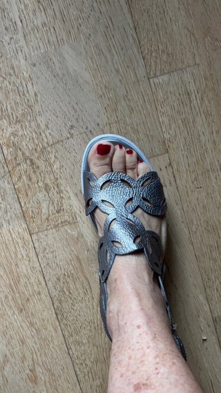 Sandalias Stonefly Piel Plateadas Talla 36