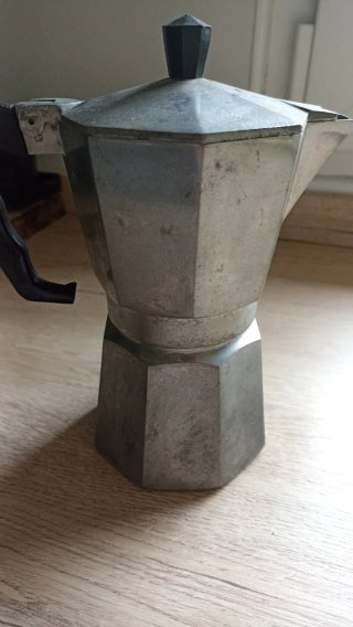Cafetera Italiana Antigua 20 cm