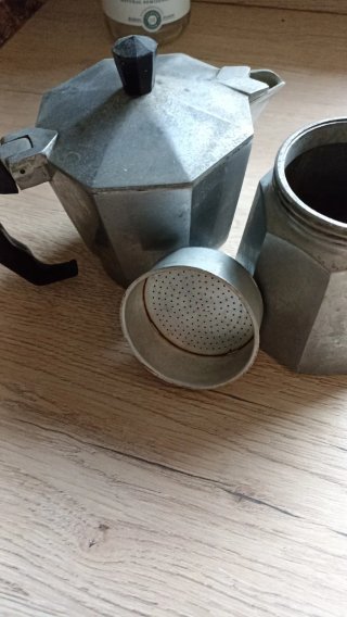 Cafetera Italiana Antigua 20 cm