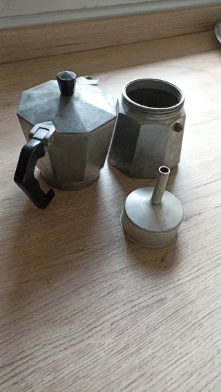 Cafetera Italiana Antigua 20 cm