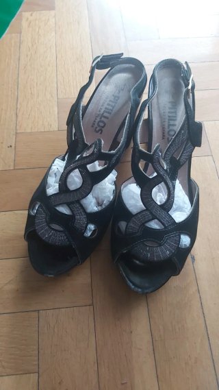 Sandalias Negras Pitillos