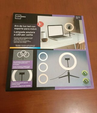 Aro de Luz LED Livarno con Soporte Móvil