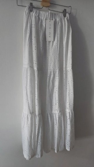 Falda larga blanca verano AMISU Talla 32-36