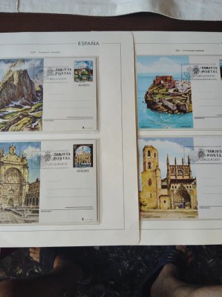 Cartoline postali Spagna Primo Giorno di Circolazione e