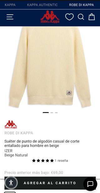Jersey Kappa IZER Beige Natural Hombre