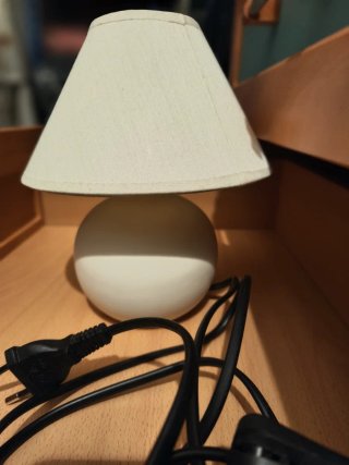 Lámpara de Noche con Pantalla de tela